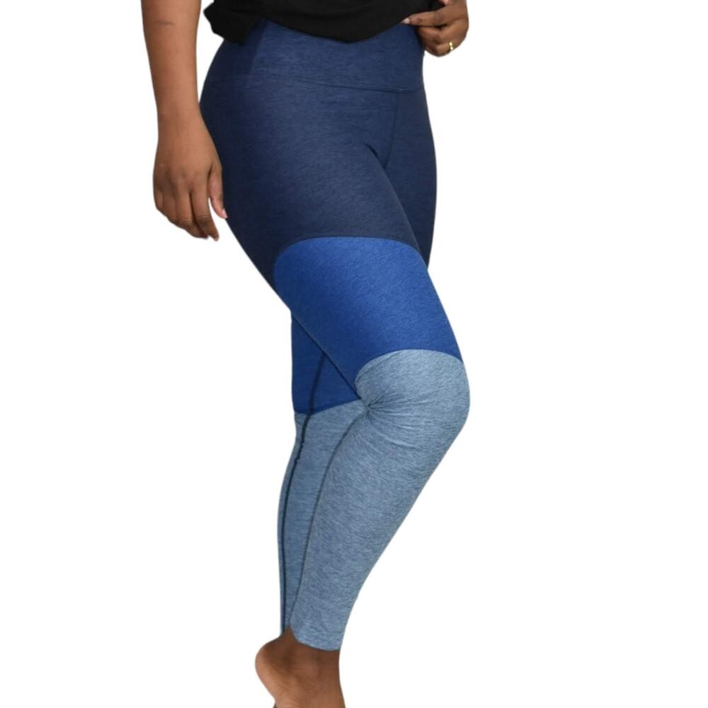 Outdoor Voices Springs Leggings Blue Calf Length Compression Casual Pocket XS
